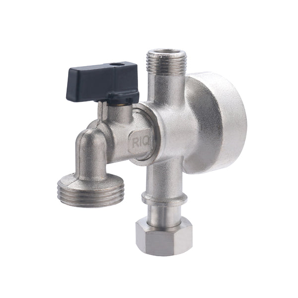 Apliqué mural con perforación y grifo 1/4 de giro