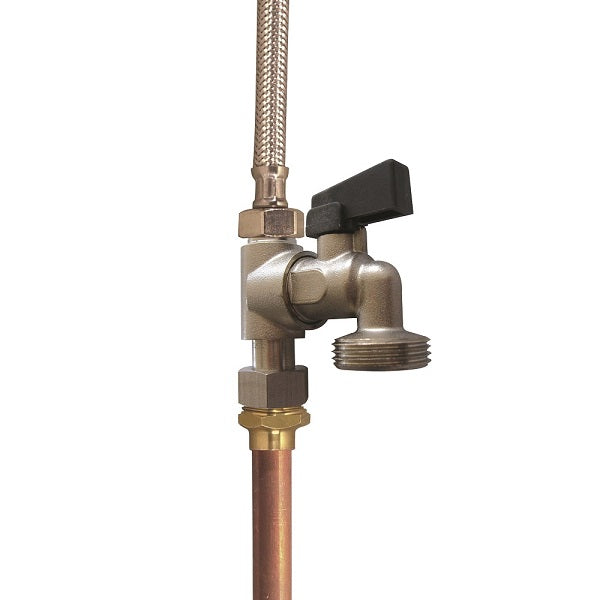 Candeeiro de parede com perfuração e torneira de 1/4 de volta