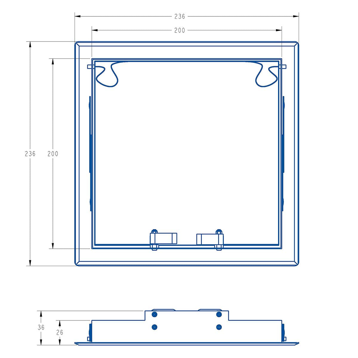 Puerta de inspección de acero