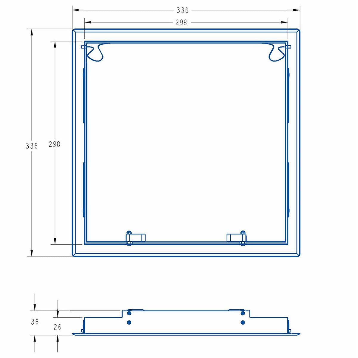 Puerta de inspección de acero