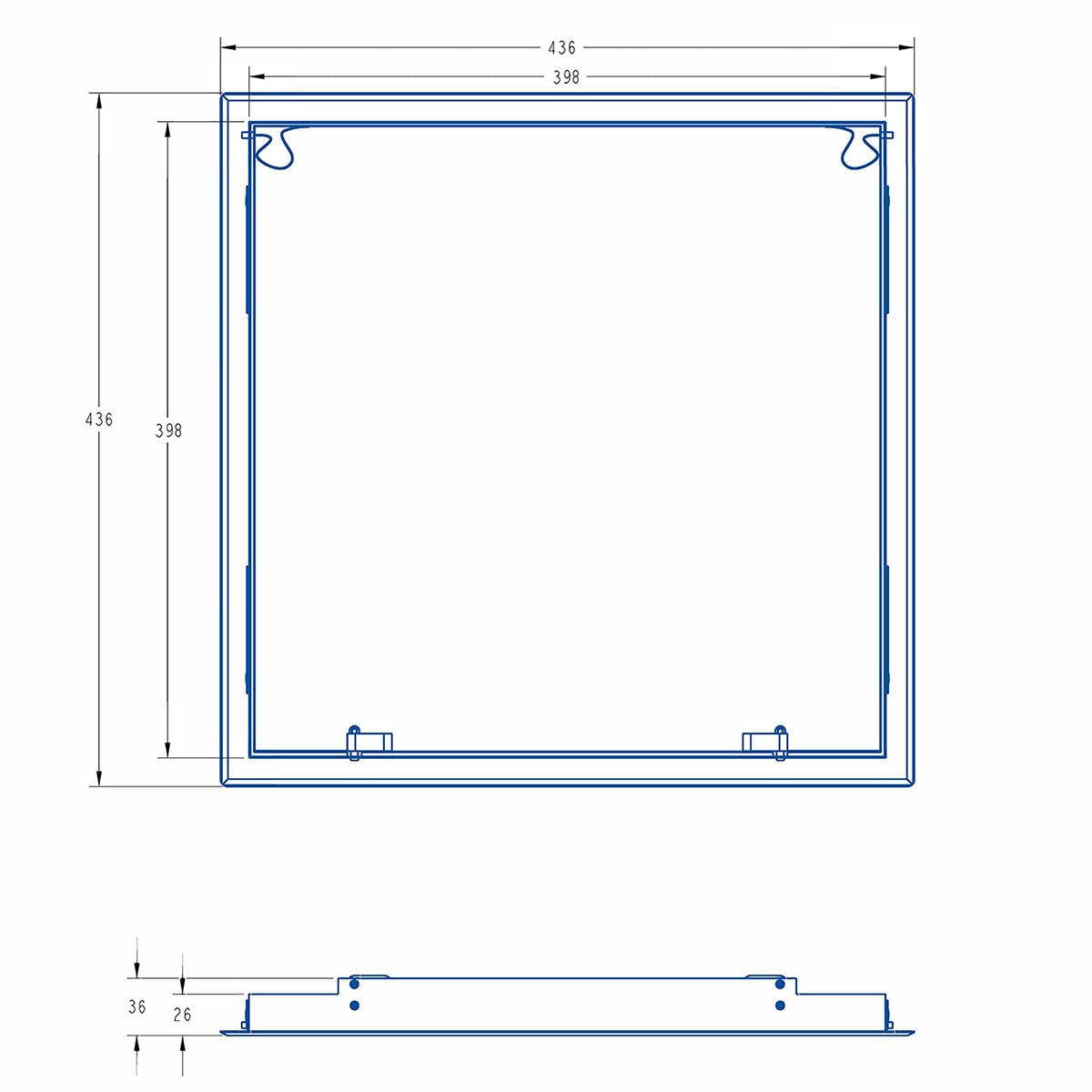 Puerta de inspección de acero