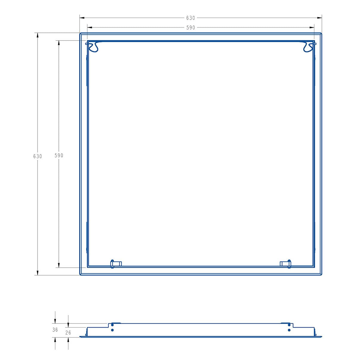 Puerta de inspección de acero