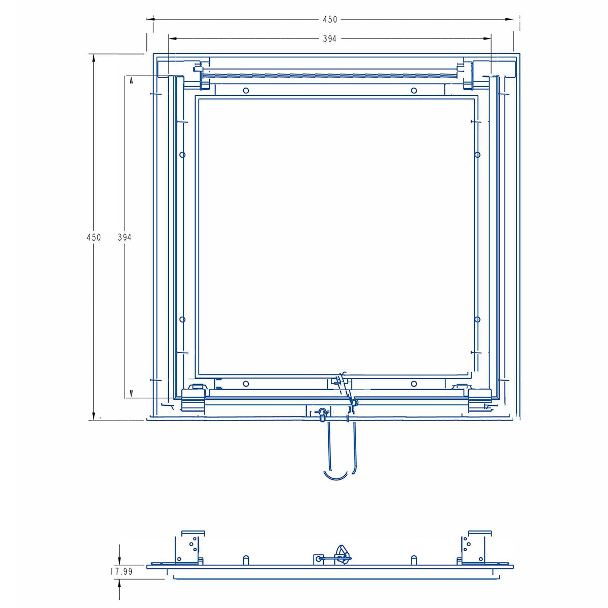 Tapa de inspección hidrófuga
