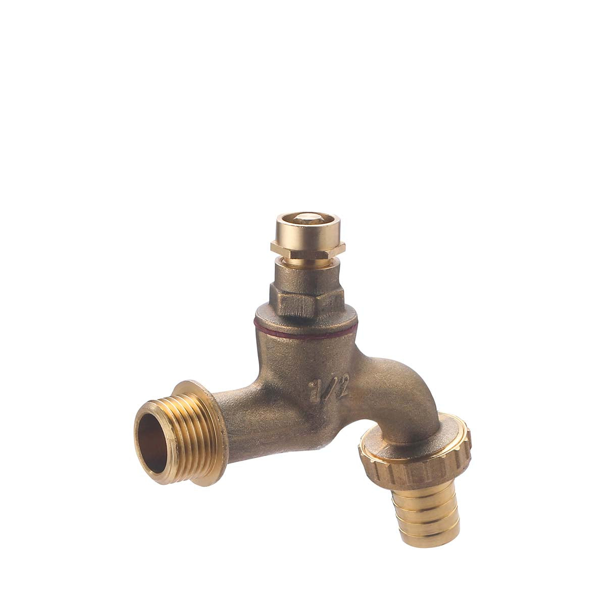 Grifo de cabeza oculta entrada macho G1/2" - macho G3/4" con enlace en punta Ø15