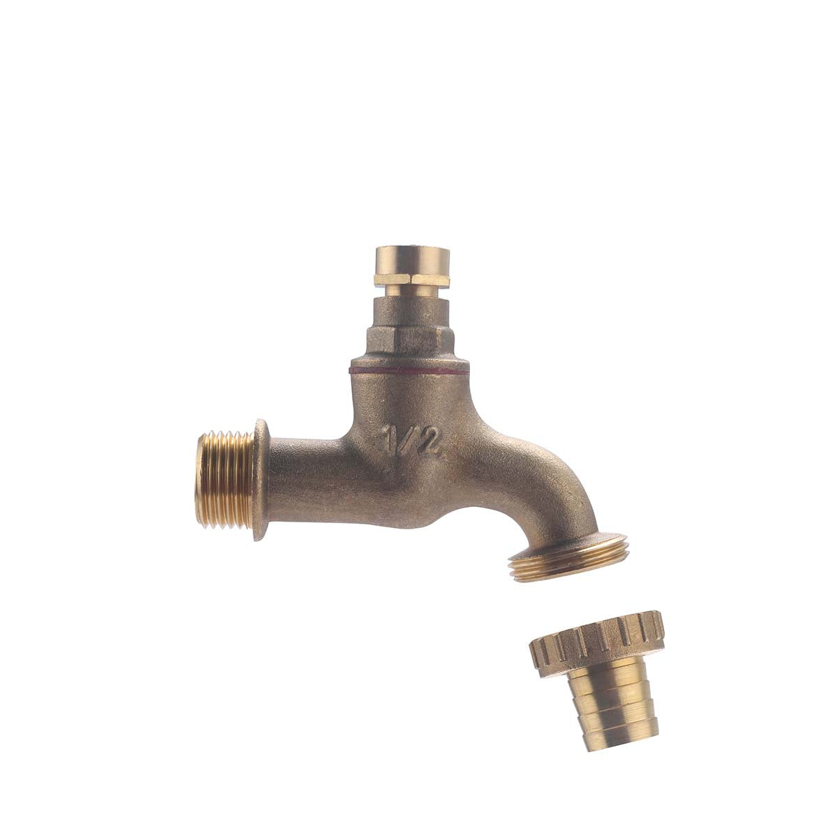 Grifo de cabeza oculta entrada macho G1/2" - macho G3/4" con enlace en punta Ø15