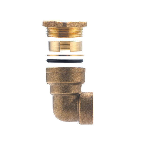 Codo latón hembra para PE