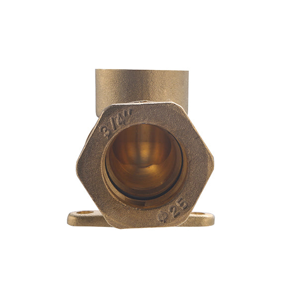 Codo mural latón para PE