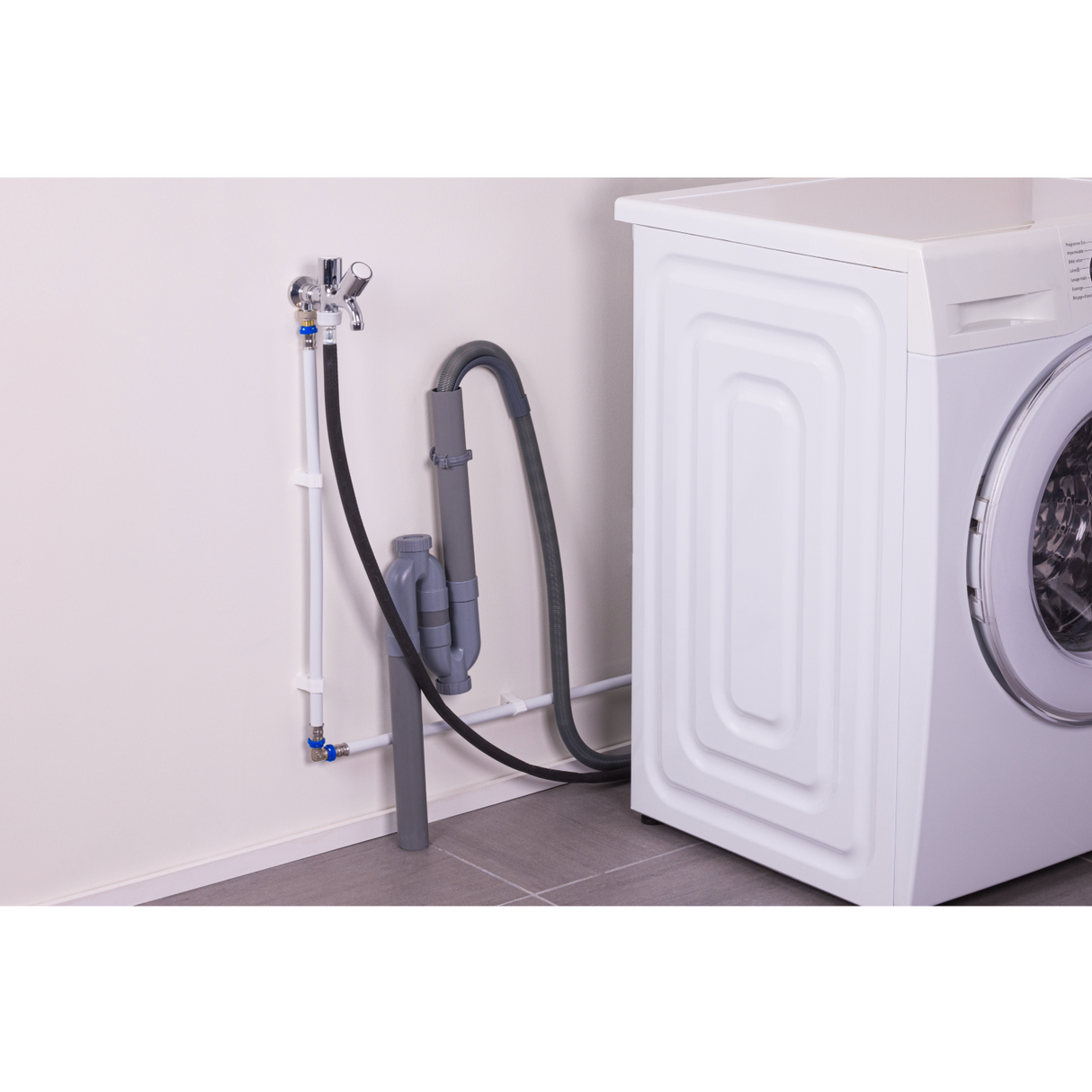 Llave doble para lavadora instalación