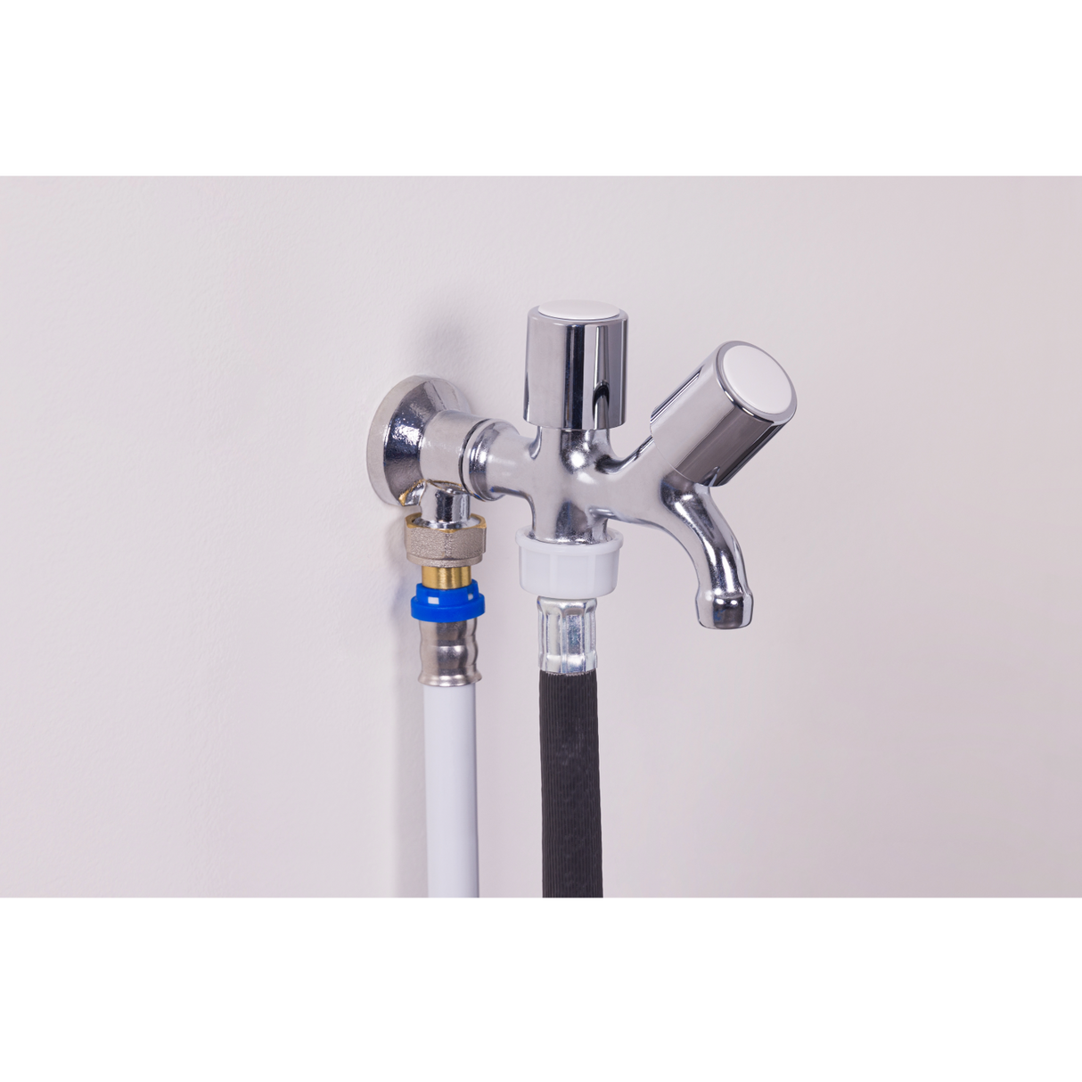 Llave doble para lavadora instalación