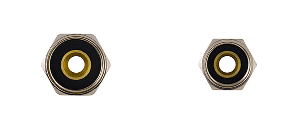 Flexible hembra 1/2 - hembra 3/8 pasaje interior 8 mm