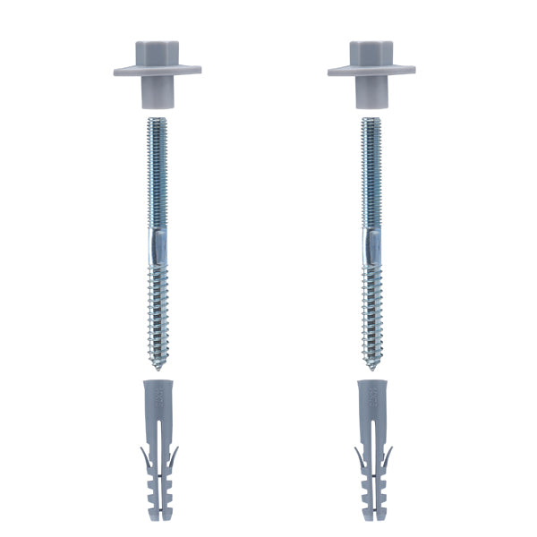 Fijacion lavabo pared sólida con tuercas de refuerzo