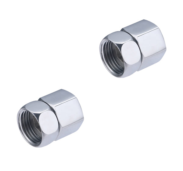 Par de racores sanitarios rectos con tuerca giratoria