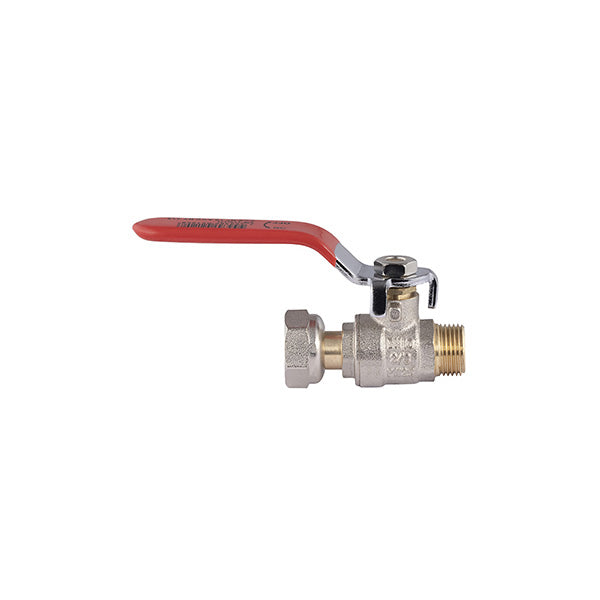 Válvula con palanca macho - hembra tuerca libre 3/8