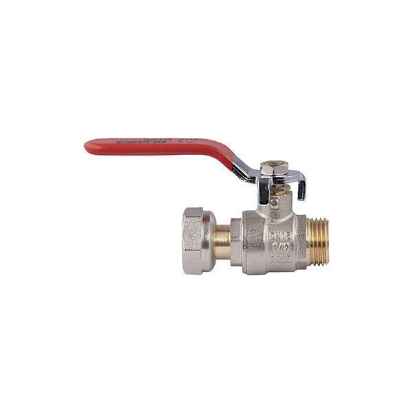 Válvula con palanca macho - hembra tuerca libre 1/2