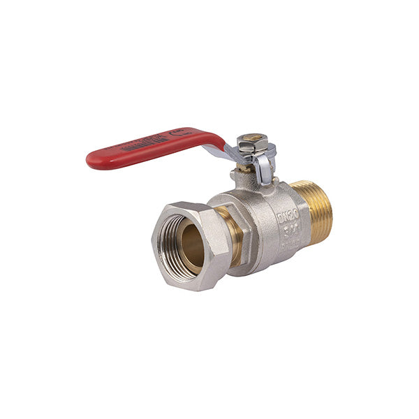 Válvula con palanca macho - hembra tuerca libre 3/4