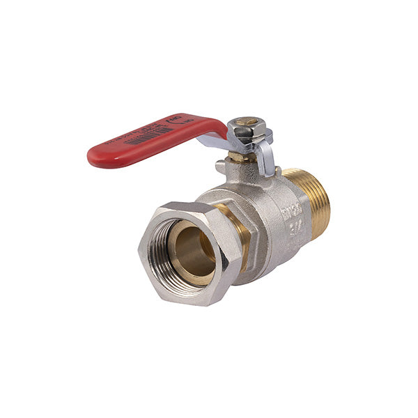 Válvula con palanca macho - hembra tuerca libre 3/4