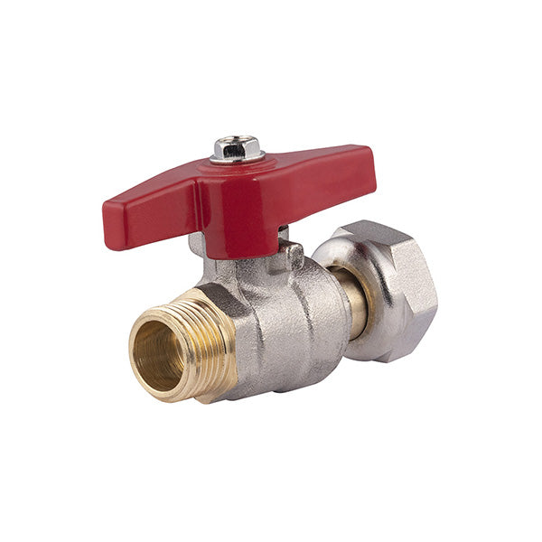 Válvula con palomilla macho - hembra tuerca libre 3/8