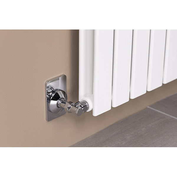 Kit completo válvula termostática para radiador cromado instalación