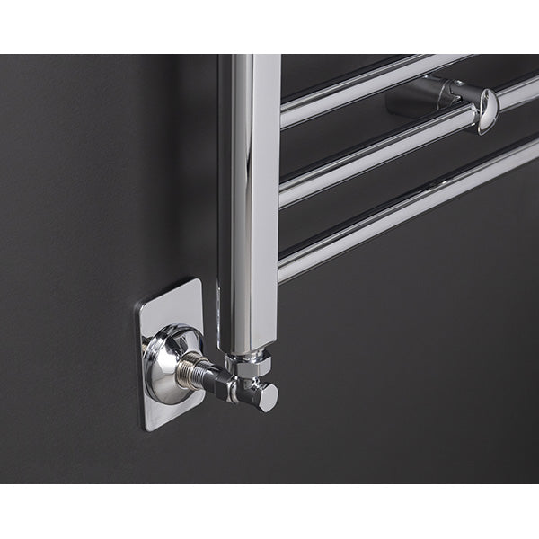 Kit completo válvula termostática para radiador cromado instalación