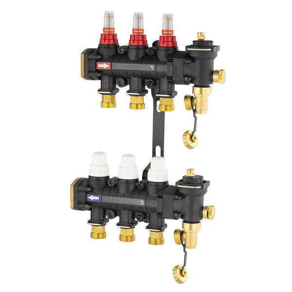 Colector para suelo radiante / refrescante 3 circuitos