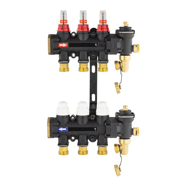 Colector para suelo radiante / refrescante 3 circuitos