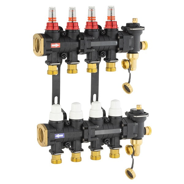 Colector para suelo radiante / refrescante 4 circuitos