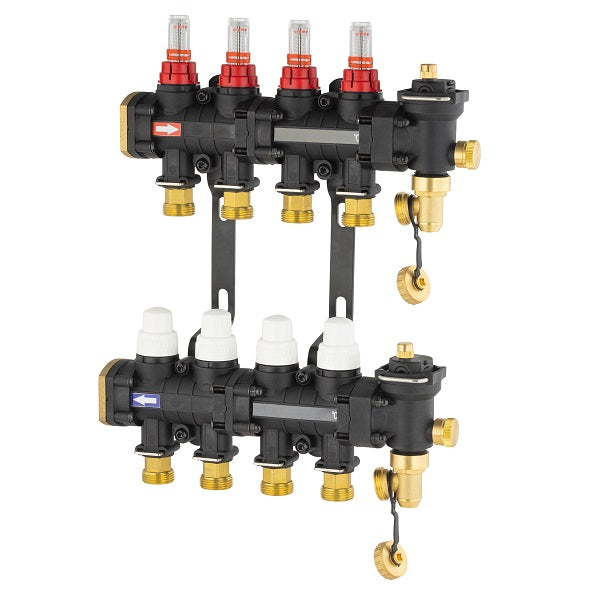 Colector para suelo radiante / refrescante 4 circuitos