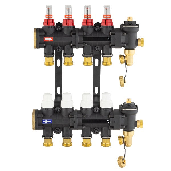 Colector para suelo radiante / refrescante 4 circuitos