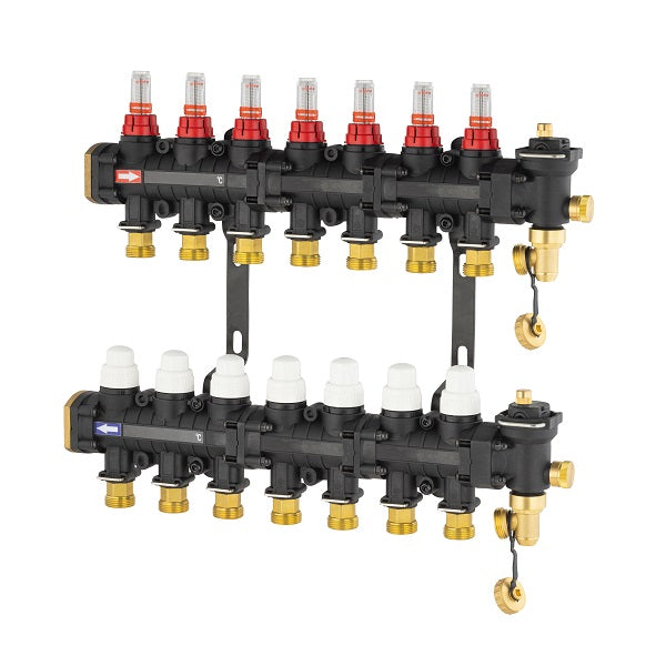 Colector para suelo radiante / refrescante 7 circuitos