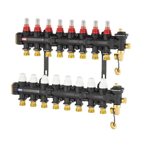 Colector para suelo radiante / refrescante 8 circuitos