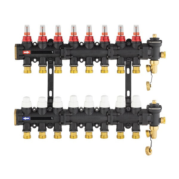 Colector para suelo radiante / refrescante 8 circuitos