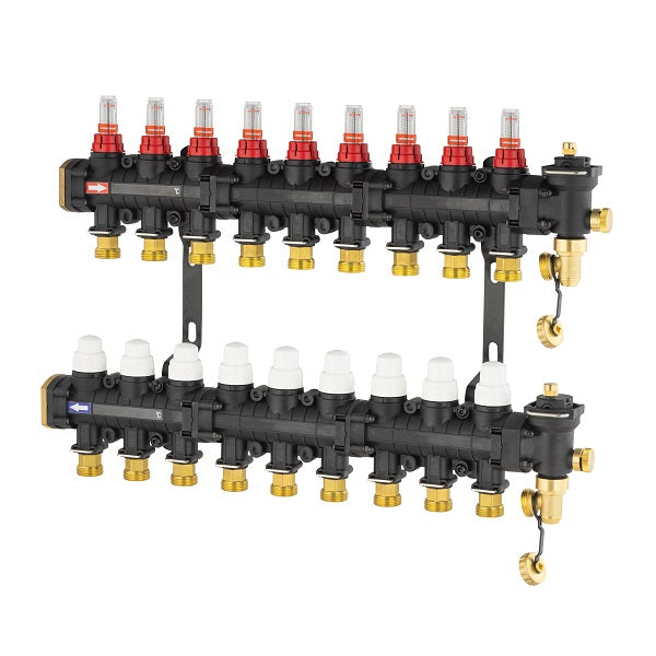 Colector para suelo radiante / refrescante 9 circuitos