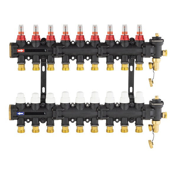 Colector para suelo radiante / refrescante 9 circuitos