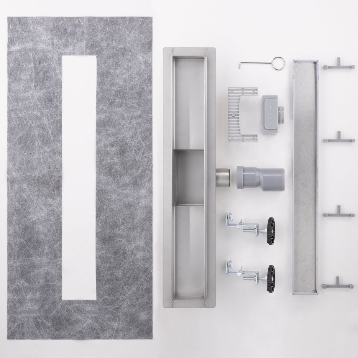 Canaleta de ducha dorado italiana para alicatar (embaldosar)