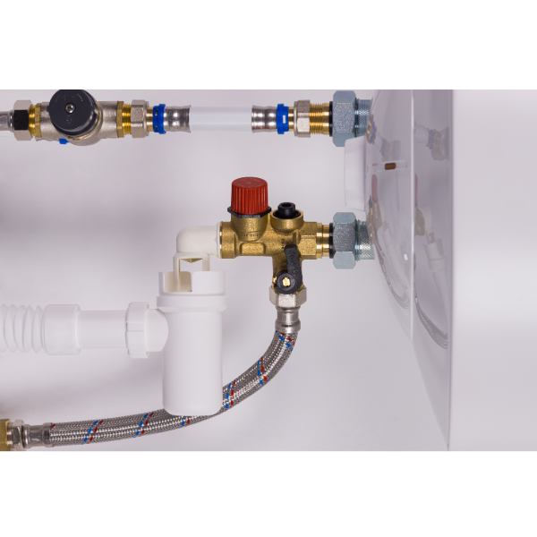 Instalacion Grupo de seguridad NF acodado asiento latón MHG3/4"