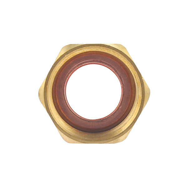 Union hierro/cobre 2 piezas recto tuerca cautiva