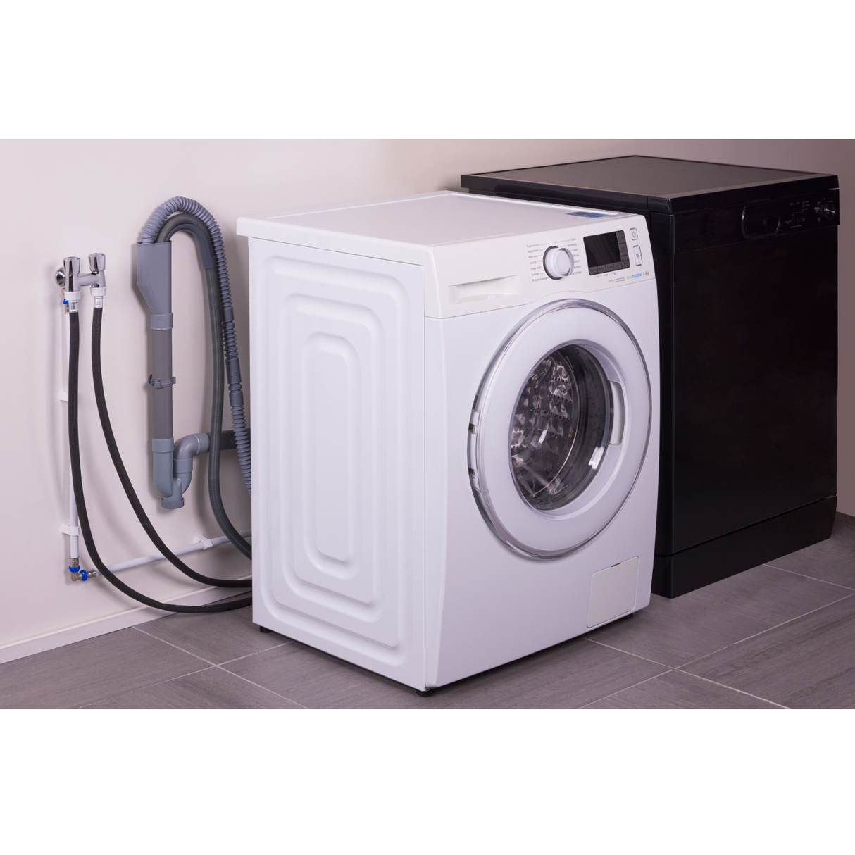 Grifo doble para lavadora instalación