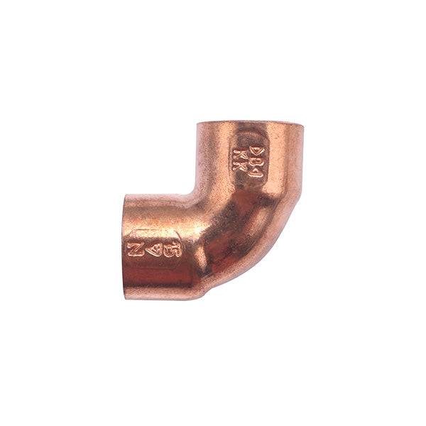 Codo Cobre a Soldar 90° Pequeño Radio 90 CU