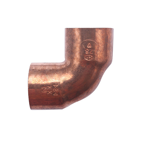 Codo Cobre a Soldar 90° Pequeño Radio 90 CU