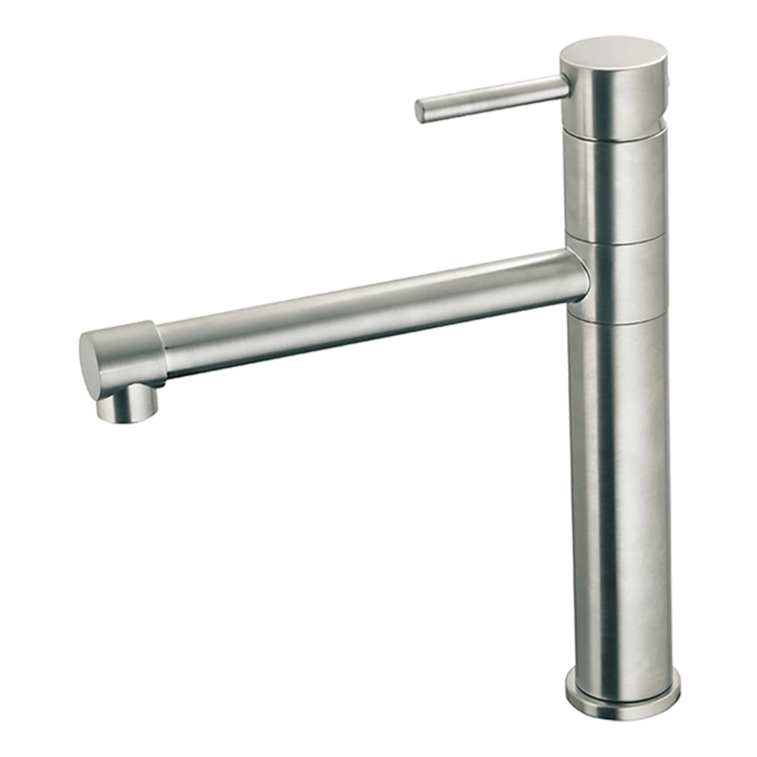 Grifo de cocina alto cromado satinado