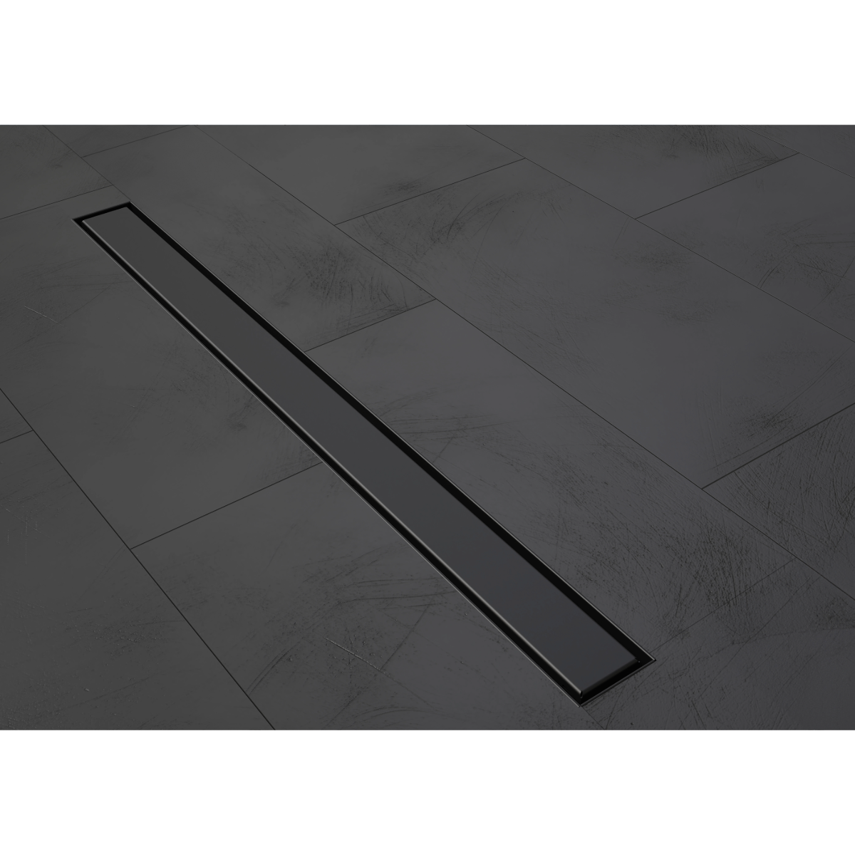 Canaleta de ducha negro italiana para alicatar (embaldosar)