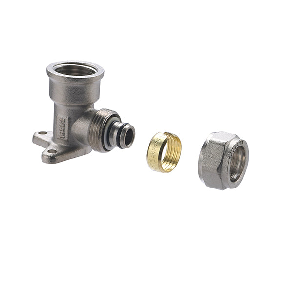 Codo mural a compresión hembra  diametro 16 y 20