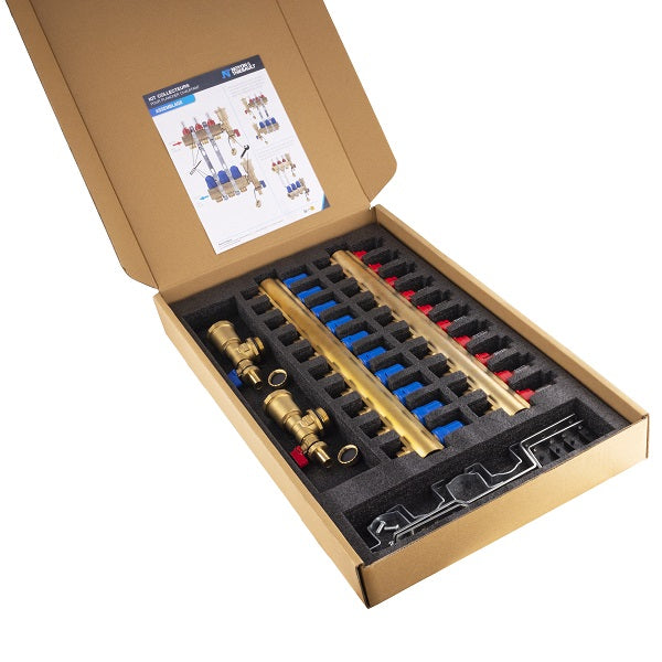 Colector para suelo radiante 10 circuitos kit