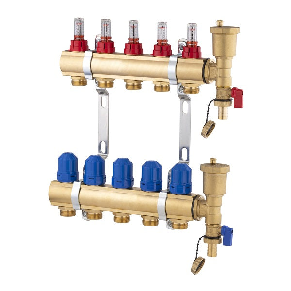 Colector para suelo radiante 5 circuitos