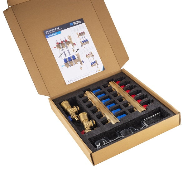 Colector para suelo radiante 6 circuitos kit