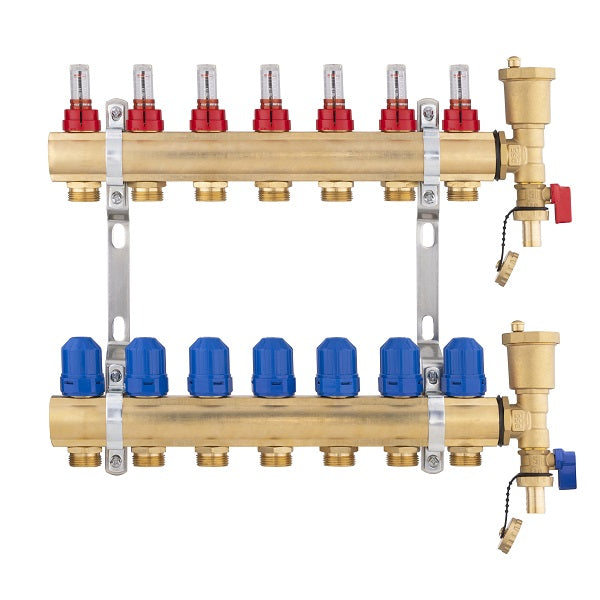 Colector para suelo radiante 7 circuitos