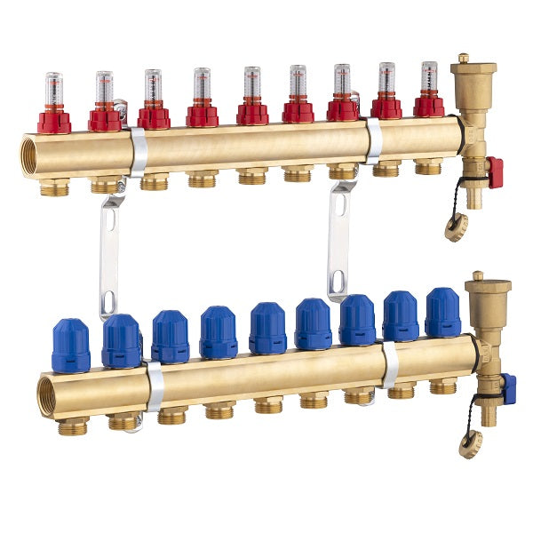 Colector para suelo radiante 9 circuitos