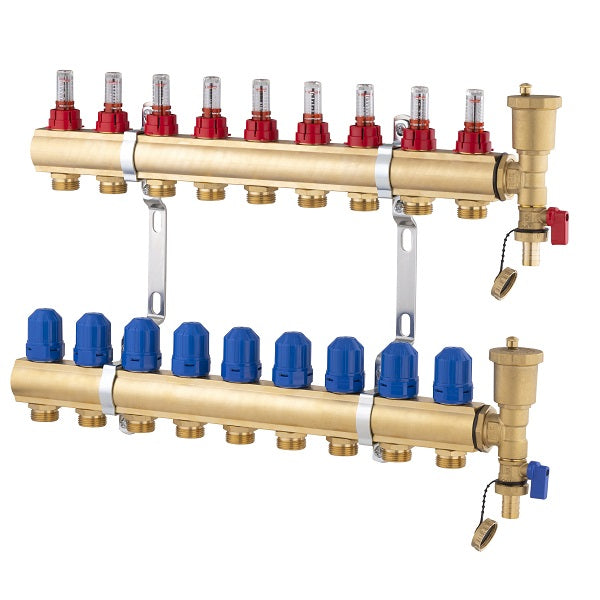 Colector para suelo radiante 9 circuitos