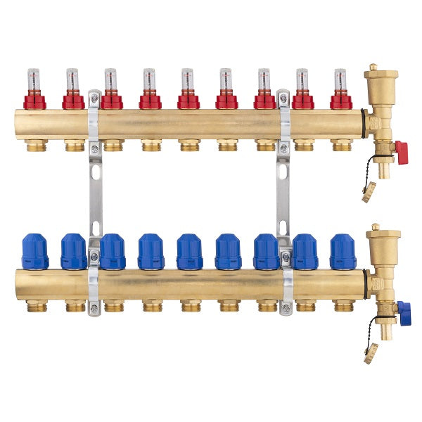 Colector para suelo radiante 9 circuitos