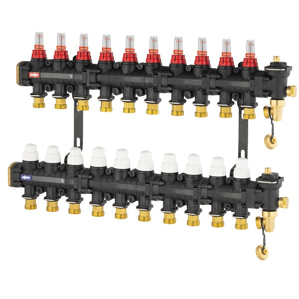 Colector para suelo radiante / refrescante 10 circuitos